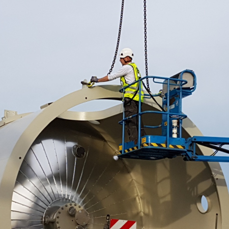 erection of column